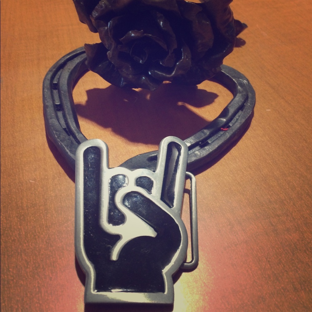 “Rock On” Belt Buckle